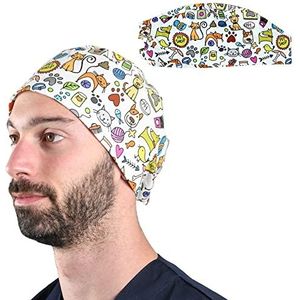 GIMA Kapjes met verschillende patronen, van 100% hoogwaardige zuivere popeline 40 katoen, absorberend, zeer ademend, latexvrij