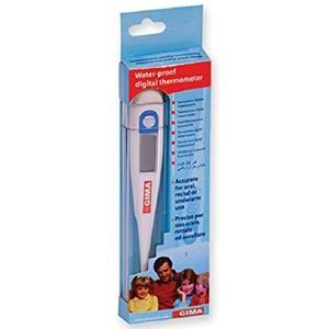 Gima - Digitale koortsthermometer WP, °C, waterdicht, nauwkeurigheid ± 0,1 °C, geheugen voor laatste meetwaarde, akoestisch alarm, automatische uitschakeling.