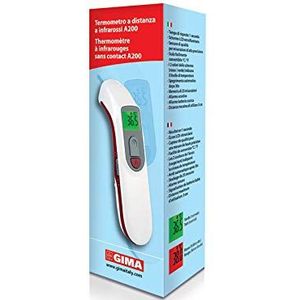 Gima - Thermometer, met infrarood voorkant, professionele digitale laserthermometer, direct lezen zonder contact, voor baby's, kinderen en volwassenen, thermoscanner met alarm