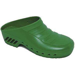 Gima - Professionele klompen, anatomisch, Unisex, Antislip, Antistatisch, Antishock, Bovenkant zonder poriën, Zijgaten, Groene Kleur, EU Maat 35, 1 paar