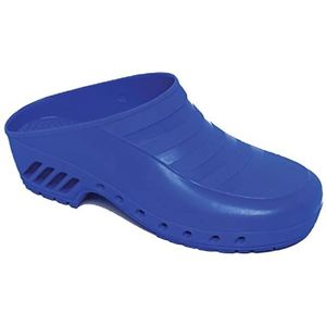 Gima - Professionele klompen anatomisch unisex antislip antistatisch ongeperforeerd bovenmateriaal geperforeerde zool kleur elektrisch blauw maat 34 EU 1 paar