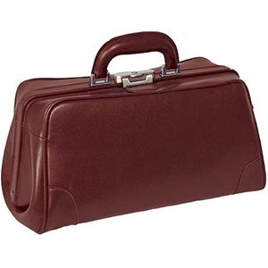 Gima - Florida lederen tas met stijve bodem, binnenzakken voor comfortabel en netjes opbergen van EHBO-gereedschap, verbronsd slot, zwart, 27122