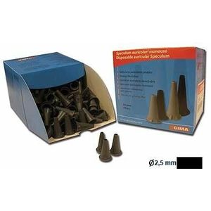 Oortips Zwart 2,5 mm kind voor o.a. Heine otoscoop