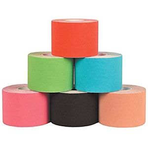 Gima - Taping Kinesologia standaard, mix van 6 kleuren, 5 mx 5 cm, zorgen voor sterke compressieondersteuning, 34752