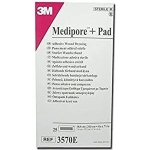 3M Medipore 3570E verbanden, pad 3M, 10 cm x 20 cm (verpakking van 25 stuks)