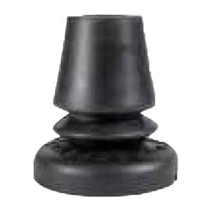 GIMA Reservekappen voor buizen en standaard, van zuiver rubber, hoge hechting, buis Ø 19 mm, basis Ø 55 mm, 2 stuks