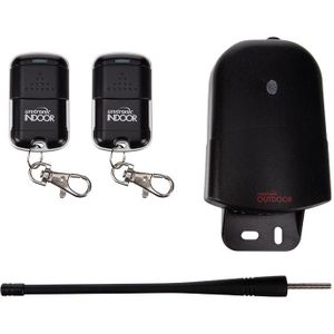 Unitronic - Draadloze 2-Kanaals Afstandsbedieningsset - Zwart - ABS - 2 Zenders en 1 Ontvanger