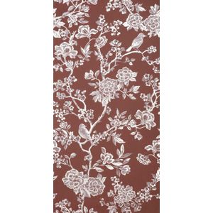 Cir  Tegel 60 x 120 cm - Floral Bordeaux - Keramiek - Rechthoekig - 2 stuks - 1,44 m2 - Universeel - Wandtegels - Tegels - 1074172