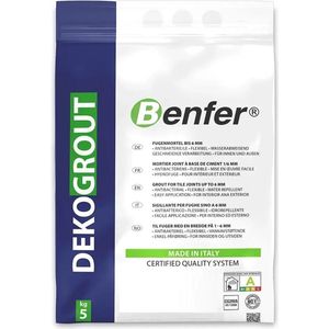 Benfer Dekogrout voegmiddel Off White voor tegels, wand en vloer binnen en buiten antibacterieel