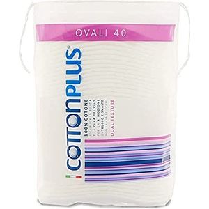 Cotton Plus OVALI 40 stuks - Line Beauty | OVALI 100% puur katoen | make-up-pads voor de gezichtsreiniging zacht en duurzaam.