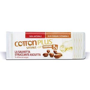 Cotton Plus SMAKE-UP ARGAN MINI 60 stuks | Natuurlijke make-up remover! Gepatenteerde droge make-up doekjes zonder conserveringsmiddelen, 100% natuurlijk!