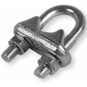 RVS staaldraadklem 10mm