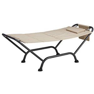 Maldive, hangmat met houder van staal en pvc, 600d, kleur beige