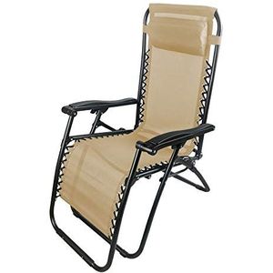 Garden Friend S1993003 ligstoel Siesta inklapbaar, meerdere posities, beige