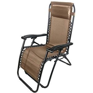 Garden Friend S1993004 ligstoel opvouwbaar multipositioneel bruin