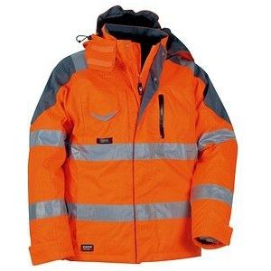 Winter-Warnschutzjacke wind- und wasserdicht orange 44 - Cofra