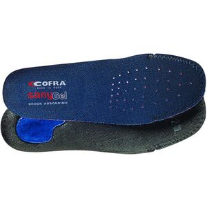 COFRA Sany-Gel inlegzolen maat 45 voor werkschoenen, de inlegzolen beschermen je voeten tijdens het dagelijkse werk, gelinlegzolen voor schoenen