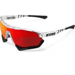 Scicon - Fietsbril - Aerotech XXL - Crystal Gloss - Multimirror Lens Rood