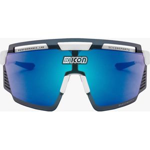 Scicon - Fietsbril – Aerowatt - White Gloss - Multimirror Lens Blauw