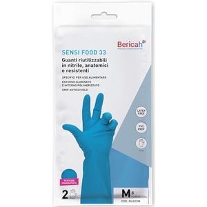 Bericah, Sensi Food 33, industriële handschoenen van nitril, maat M, 1 paar