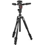 Manfrotto Befree 3D Live Advanced 3D statief en kogelkop van aluminium voor camera's en camcorders, smartphonehouder, telefoon, stabilisator tot 6 kg