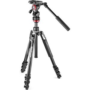 Manfrotto - MVKBFRL-LIVE - Tripod - Zwart, Zilver - Compact Reis-Videostatief