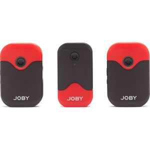 Joby Wavo Air 2,4 GHz draadloos microfoonsysteem met twee zenders en montagesysteem, vlogging, filmmaking, interviews, draadloze microfoons, smartphone, camera
