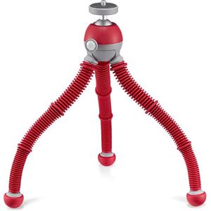 JOBY PodZilla Medium Kit, Treppiede Flessibile en Attacco GripTight 360 telefoon, Creatori del GorillaPod, Treppiede voor smartphone, compatibel met iPhone, Action Cam, apparaat van 1 kg, rood