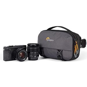 Lowepro Trekker Lite HP 100, compacte camerarugzak met tabletvak, tas voor spiegelloze camera's met druppelsensor, UltraCinch compressiesysteem, grijs