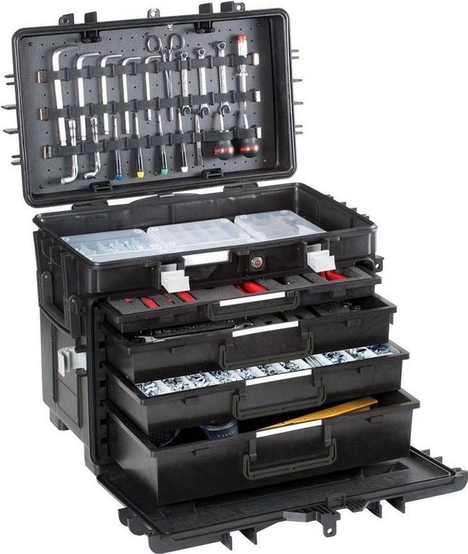 GT-Line - All in One KT.01 Gereedschapstrolley - Polypropyleen - Met Uittrekbare Trolley