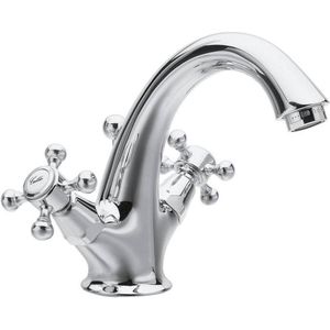 Wastafelmengkraan sapho antea 2-knop uitloop 12 cm chroom