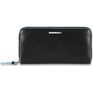 Piquadro Blue Square Portemonnee leer 18 cm schwarz