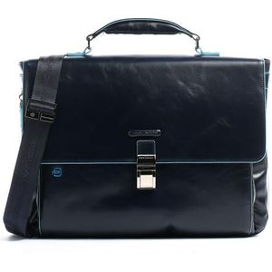 Piquadro Blue Square Briefcase II Leather 40 cm Laptopcompartiment nachtblau