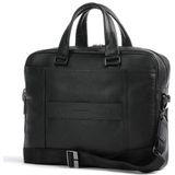 PIQUADRO Afzonderlijke gevallen Business tas met laptopvak Black Square Laptop Office Bag Nero Zwart