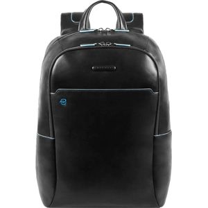 Piquadro Blue Square Computer Backpack with iPad Compartment black backpack