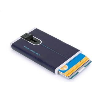 Piquadro Blue Square Leren RFID Creditcardhouder - Blauw
