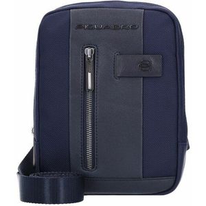 Piquadro Brief 2 iPad mini Crossbody Bag In Recycled Fabric Blue