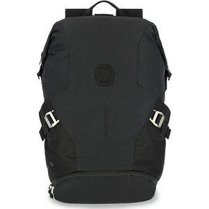 Piquadro PQ-Modular Laptoprucksack 15,6&quot; aus rezykliertem antiviralen Stoff Schwarz