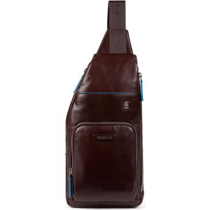 Piquadro Medium Crossbodytas / Schoudertas Leer - Blue Square Revamp - Bruin