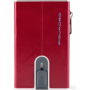 Piquadro Blue Square Compact Wallet Red