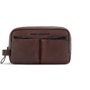 Piquadro Harper Toiletry Bag Dark Brown