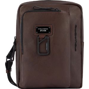 PIQUADRO Leren Laptoptas Business tas met laptopvak Harper Portfolio Computer Briefcase Testa Di Moro Bruine