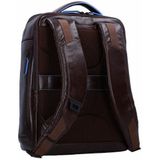 Piquadro Blue Square Computer Backpack Plain With iPad Pro brown backpack