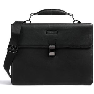 Piquadro Modus Koffer Leer 40 cm Laptop compartiment  zwart