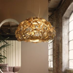Slamp hanglamp Quantica, goudkleurig, Ø 75 cm