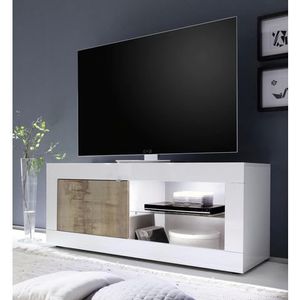 INOSIGN Lowboard »Basic Breite 140 cm, TV-Board 1 Tür, 2 offene Fächer (Glasboden),«, TV-Kommode, Metallgriff, moderne Rahmenoptik, Farbauswahl