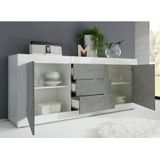 INOSIGN Sideboard Basic Breite 210 cm, Kommode 2 Türen, 3 Schubkästen, Anrichte, Metallgriff, moderne Rahmenoptik, viel Stauraum, Farbauswahl