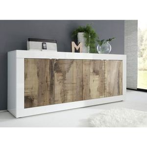 CaliCosy - Buffetkast - Wooden Effect - Hoogwaardig Spaanplaat - 4 Deuren