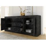 INOSIGN Sideboard Basic Breite 210 cm, Kommode 2 Türen, 3 Schubkästen, Anrichte, Metallgriff, moderne Rahmenoptik, viel Stauraum, Farbauswahl