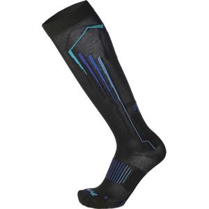 Mico OXI-JET compression long socks zwart/blauw L